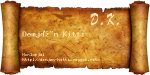 Demjén Kitti névjegykártya